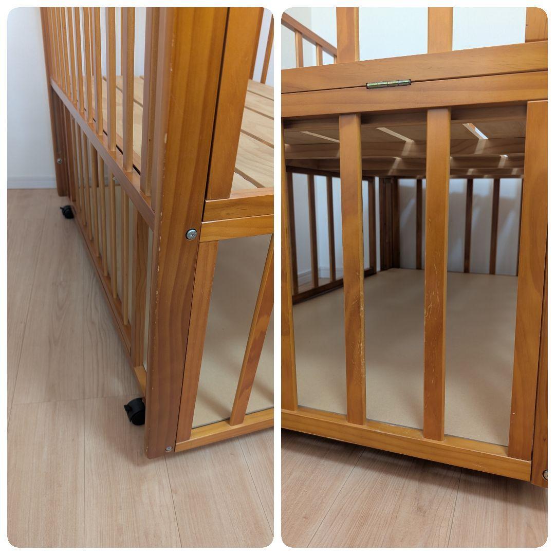 大和屋 yamatoya ラプス W オープン すのこ ベビーベッド