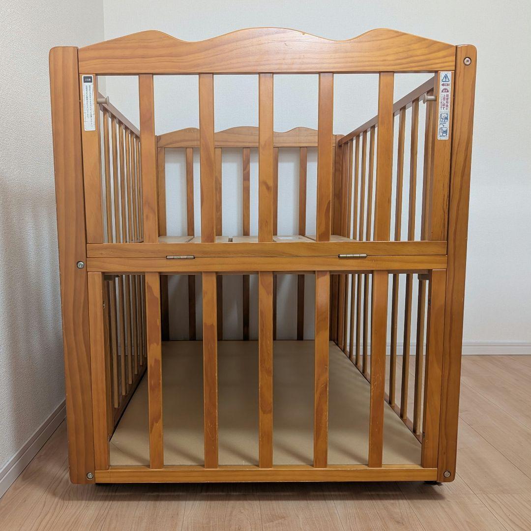 大和屋 yamatoya ラプス W オープン すのこ ベビーベッド