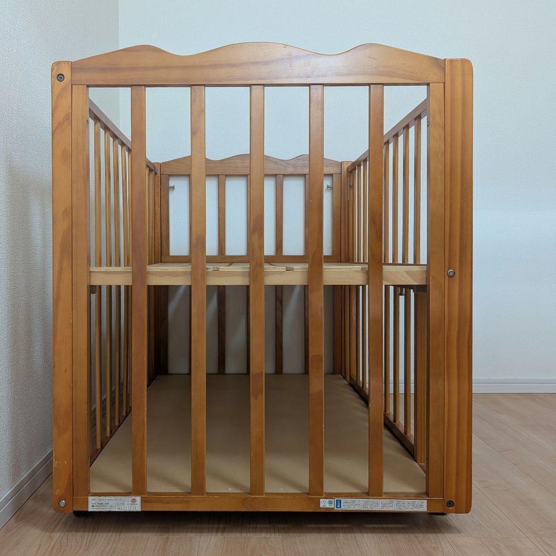 大和屋 yamatoya ラプス W オープン すのこ ベビーベッド