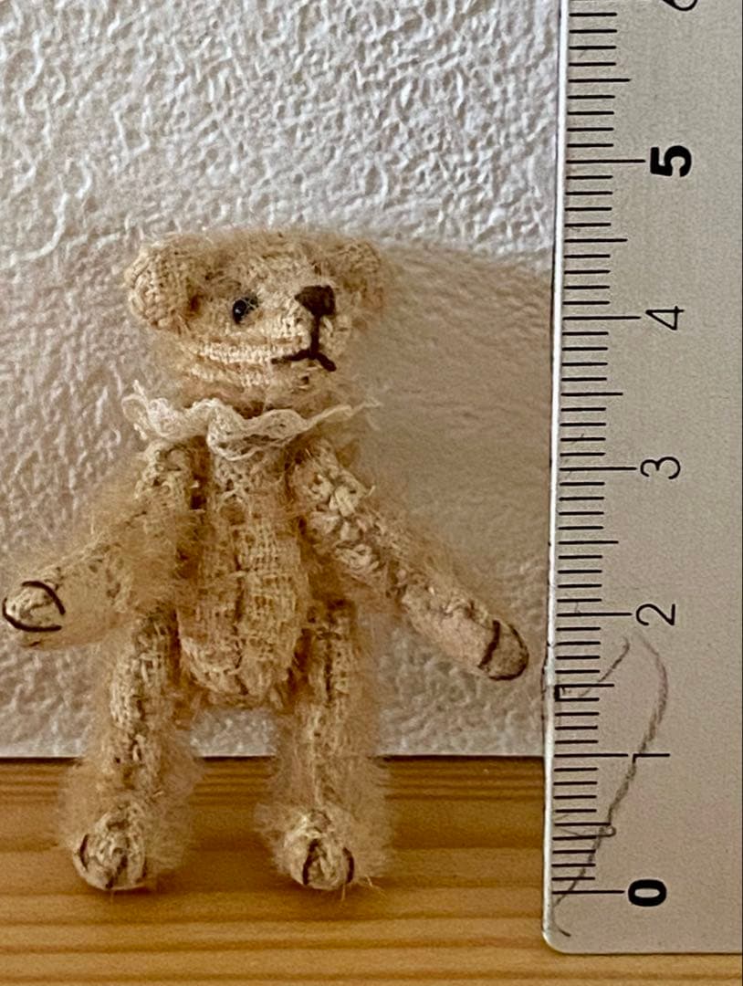 ミニチュア作家NaoColle（なおこれ）さん テディベア　ビンテージ布