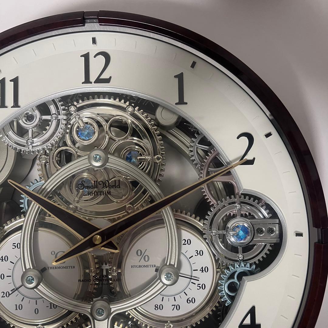 【美品】リズム スモールワールド 4MN515RH 掛け時計 からくり時計30曲