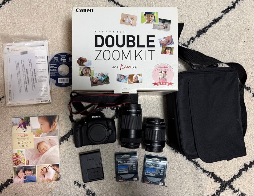 【お得！】Canon EOS kiss x8i ダブルズームキット 箱あり