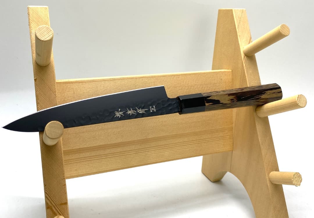 【即購OK】堺孝行 黒影 ペティナイフ 150mm VG10 槌目 フッ素加工