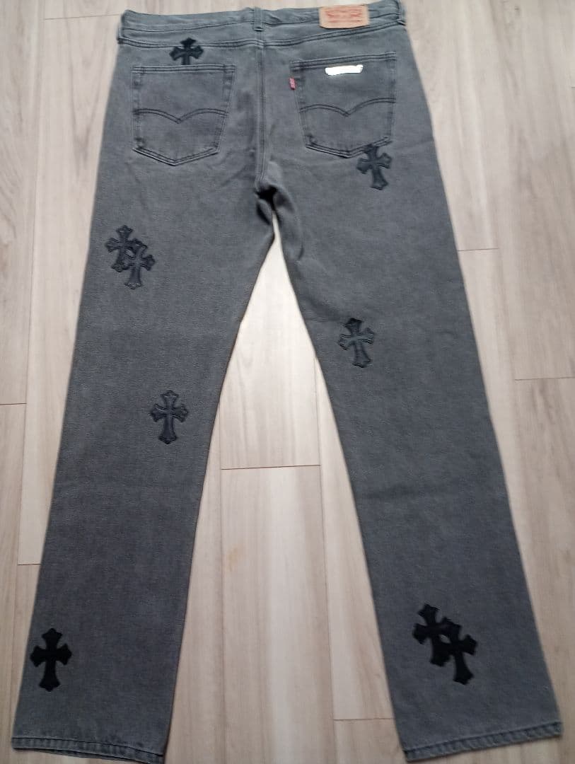なぱ希少Chrome Hearts Cross patchDenim