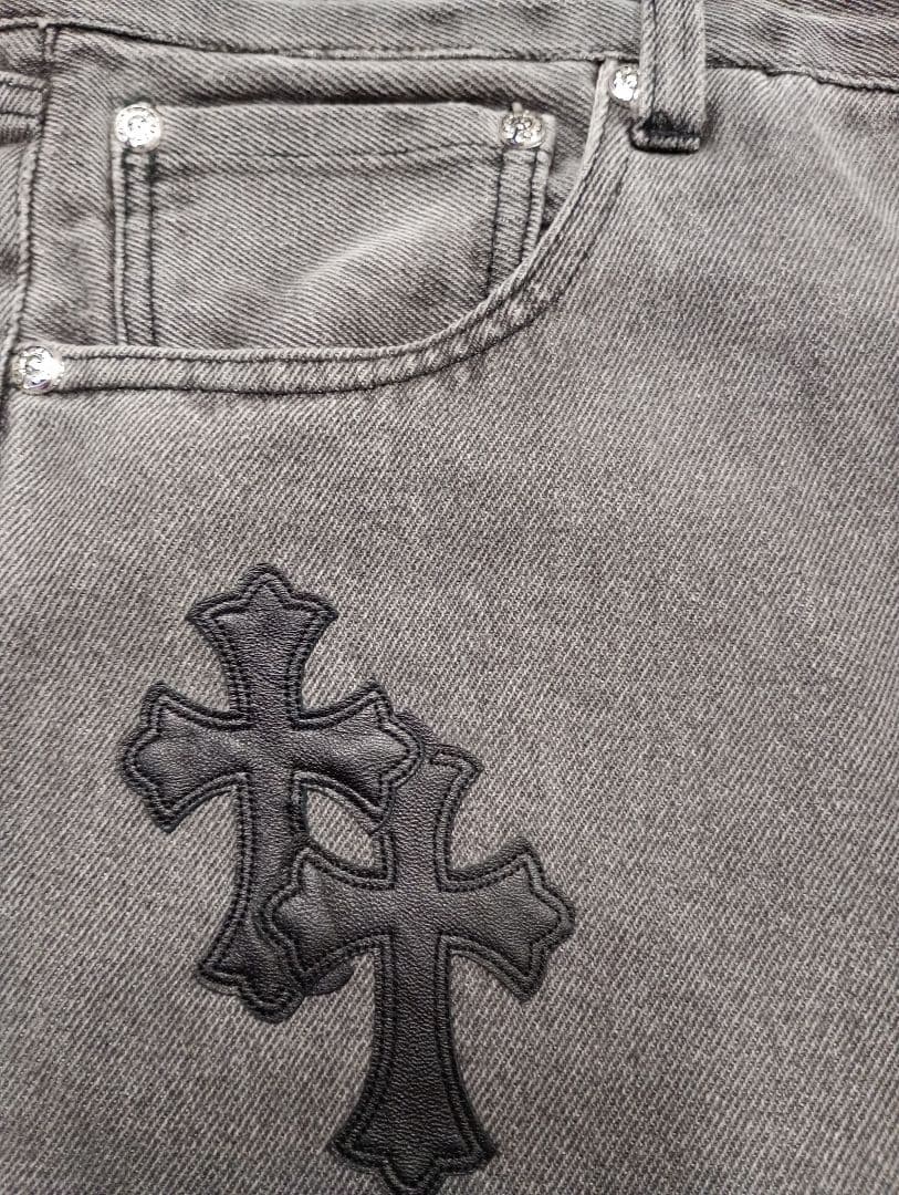 なぱ希少Chrome Hearts Cross patchDenim