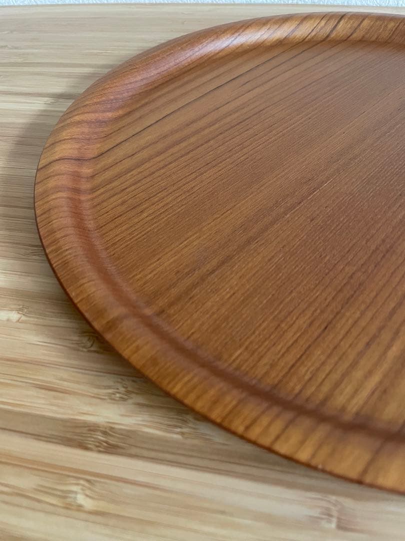 北欧ヴィンテージ  プライウッドチーク材トレイ