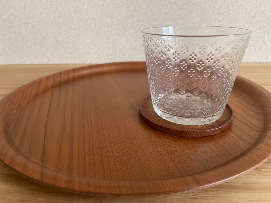 北欧ヴィンテージ  プライウッドチーク材トレイ