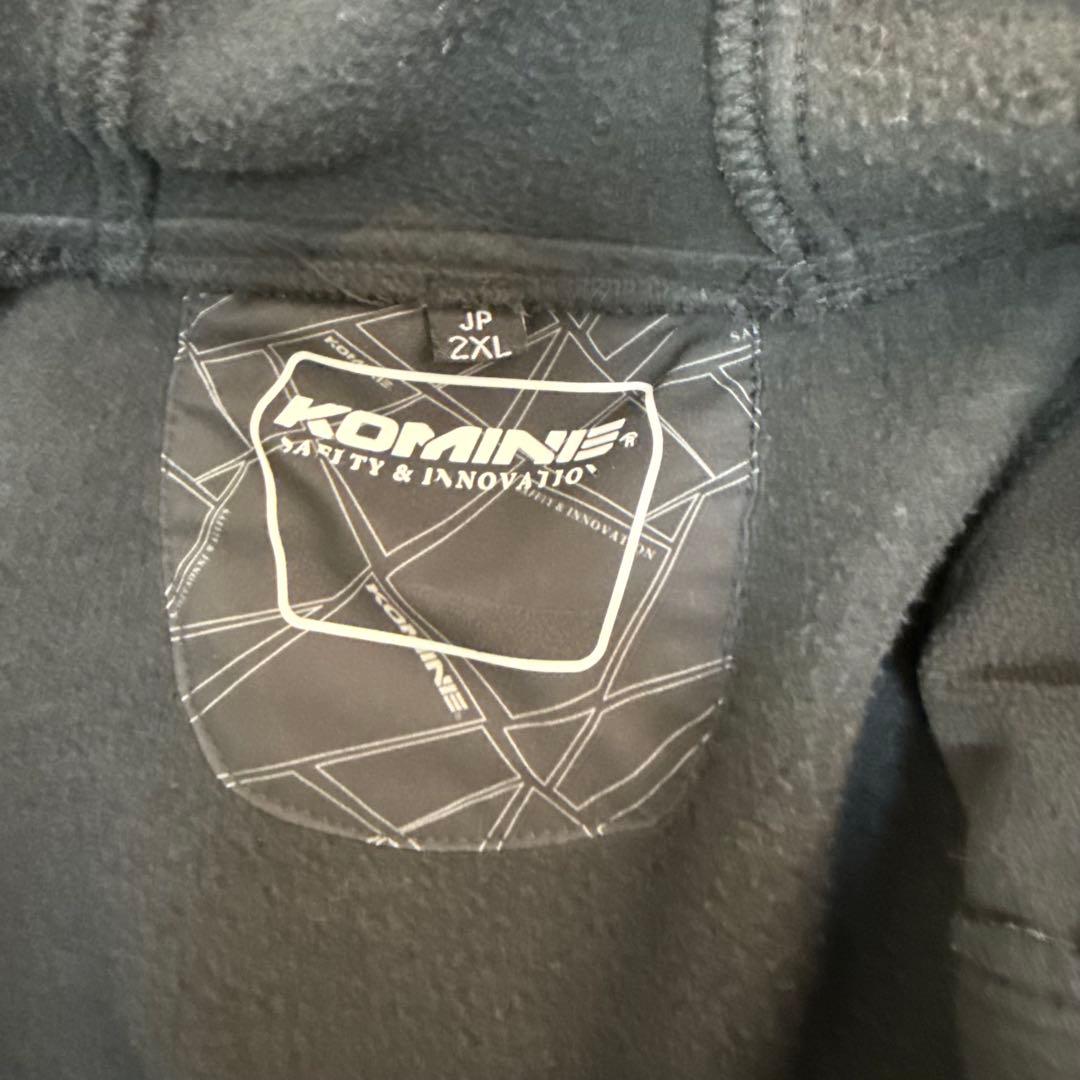 美品　コミネ プロテクトソフトシェルウィンターパーカー　脱着連結可能　黒　3L