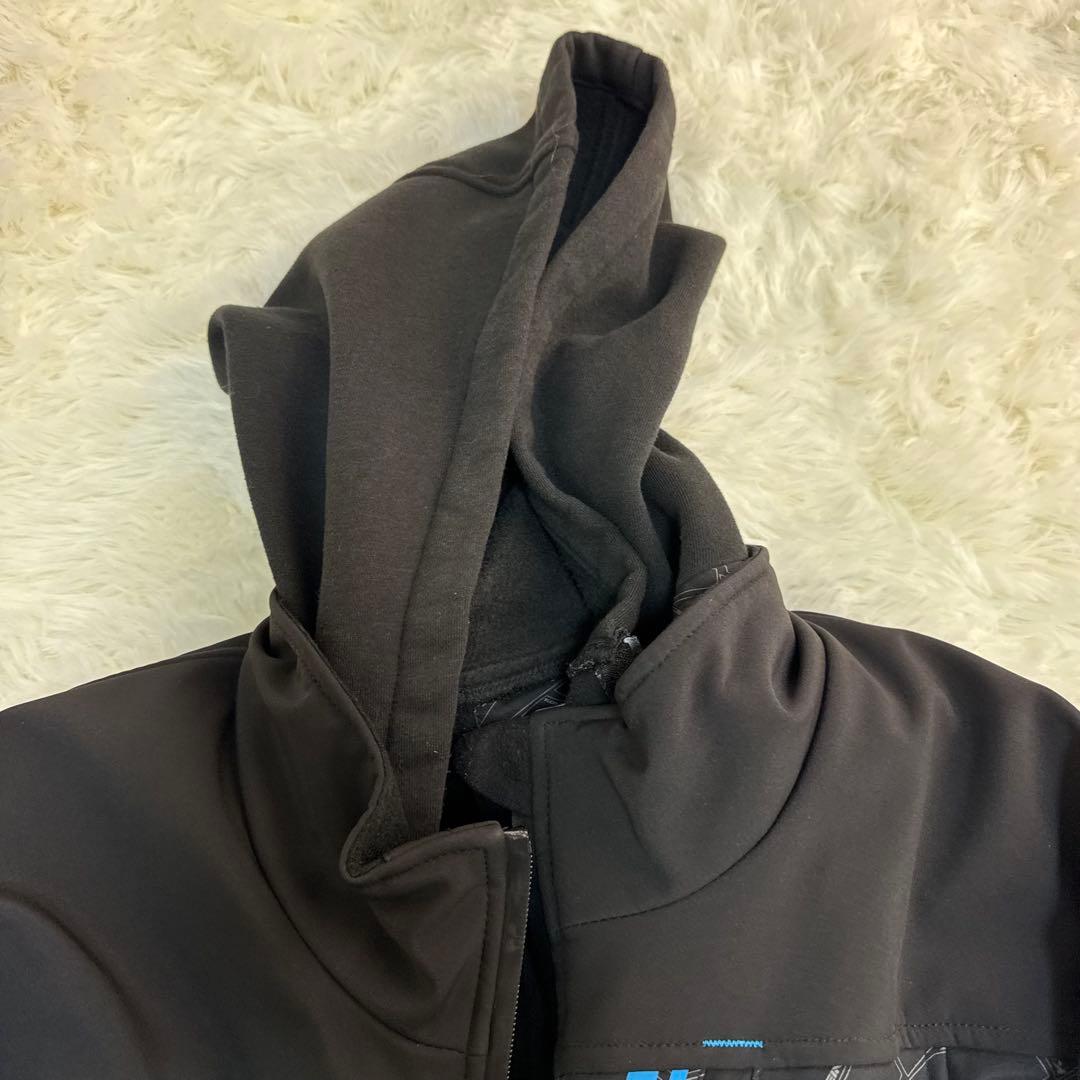 美品　コミネ プロテクトソフトシェルウィンターパーカー　脱着連結可能　黒　3L