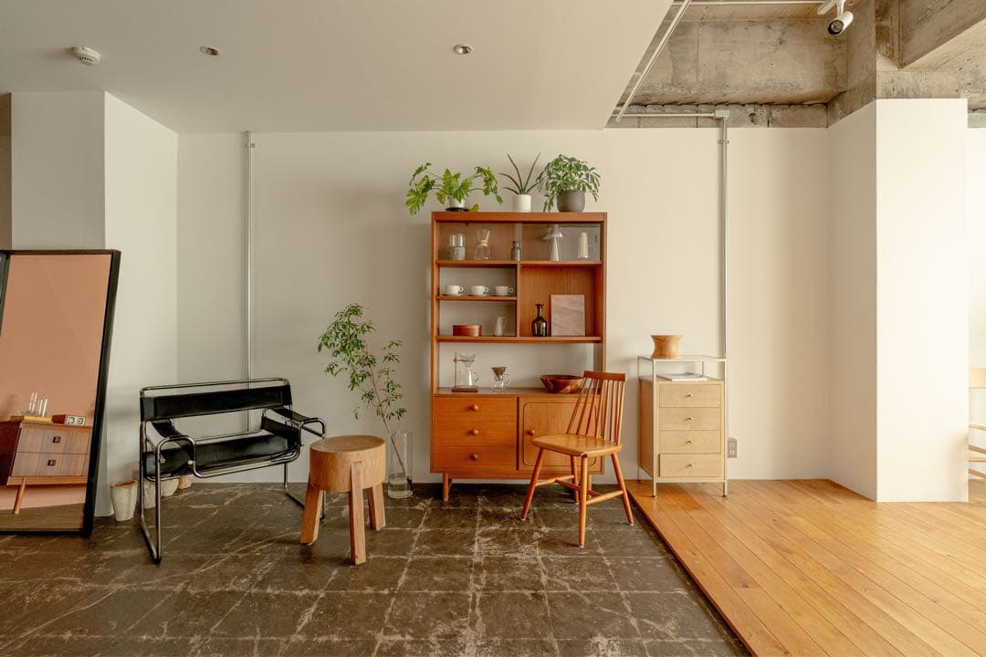 ルームディバイダー　ミッドセンチュリー　ナチュラルウッドシェルフ