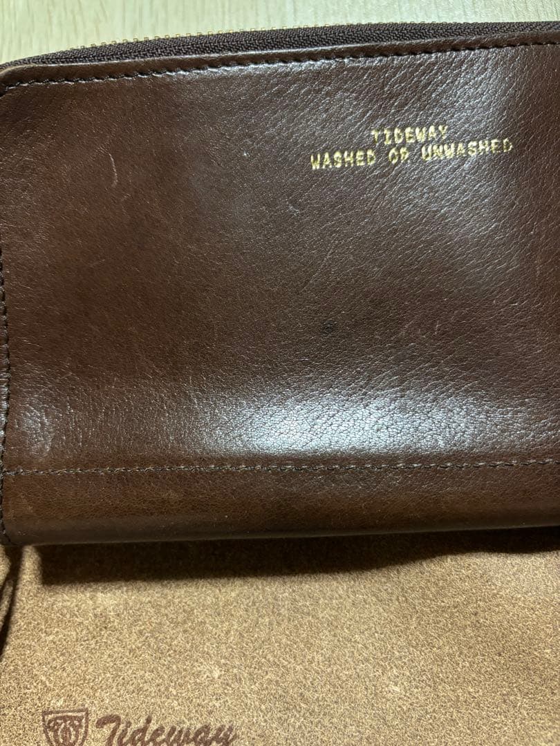 廃盤品　レア　Tideway タイドウェイ ダークブラウン パスポートケース