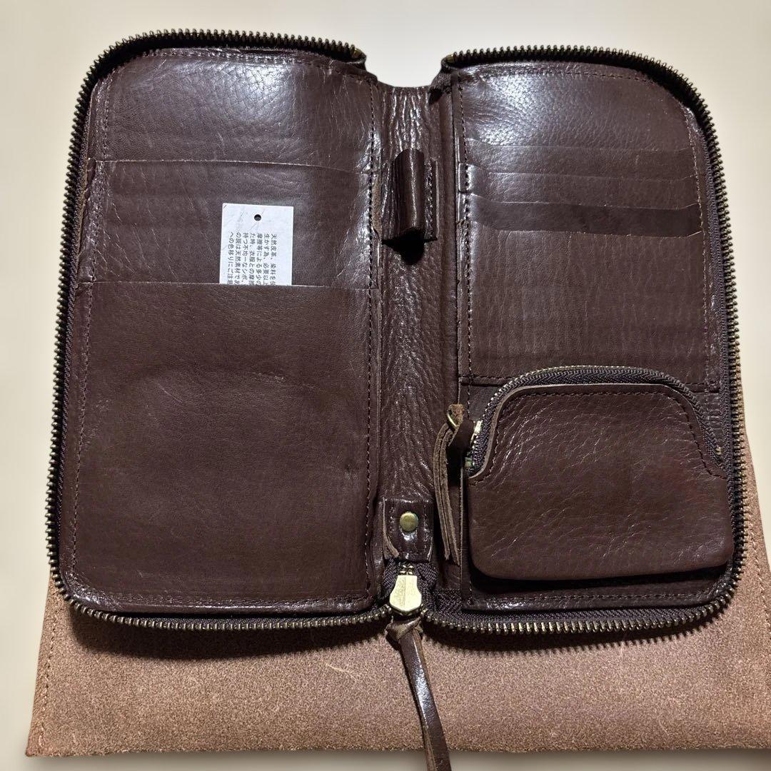 廃盤品　レア　Tideway タイドウェイ ダークブラウン パスポートケース