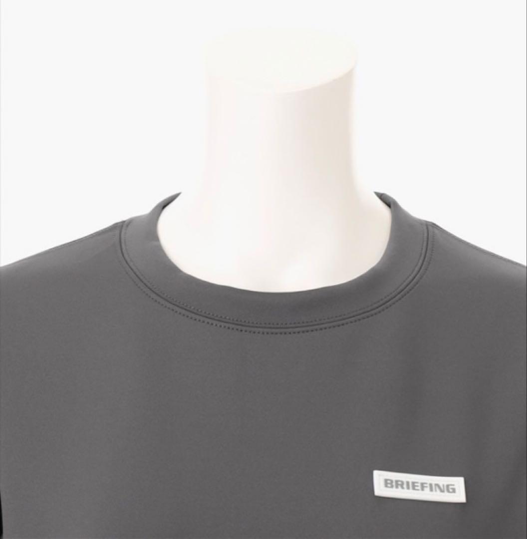 【超美品】ブリーフィング ゴルフ 3D ロゴ クルーネック プルオーバー グレー