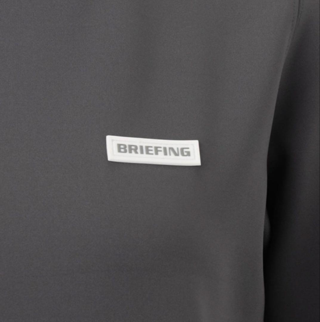 【超美品】ブリーフィング ゴルフ 3D ロゴ クルーネック プルオーバー グレー