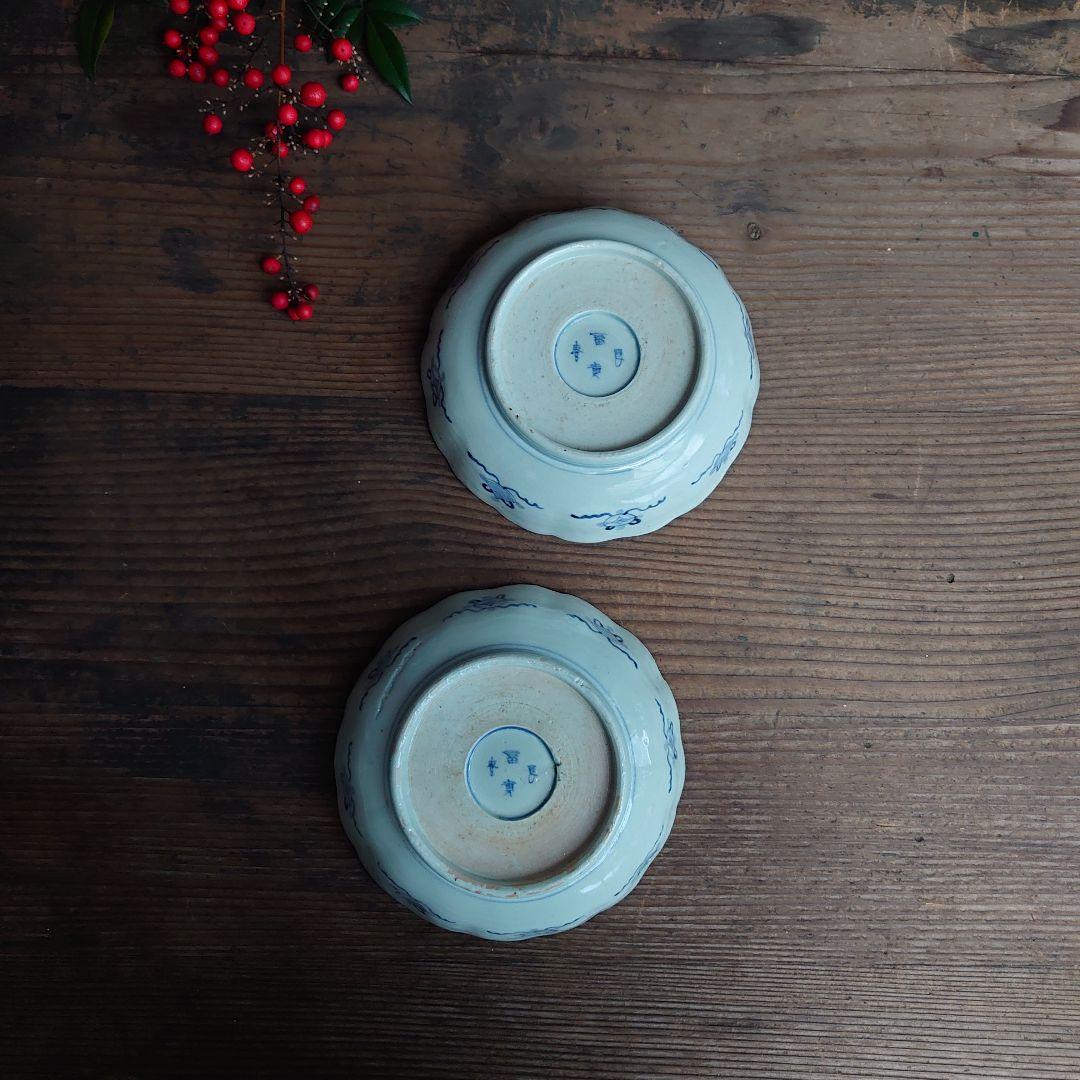 【ご成約】古伊万里 色絵金彩 花鳥図 花縁 5寸なます皿と骨董の器 おまとめ