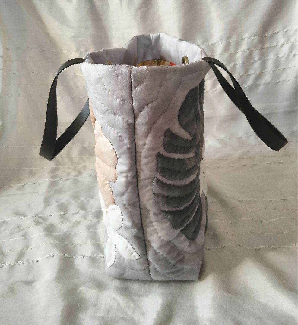 ☆268.ハワイアンキルト・バッグ・ハイビスカス＆ティアレ＆モンステラ