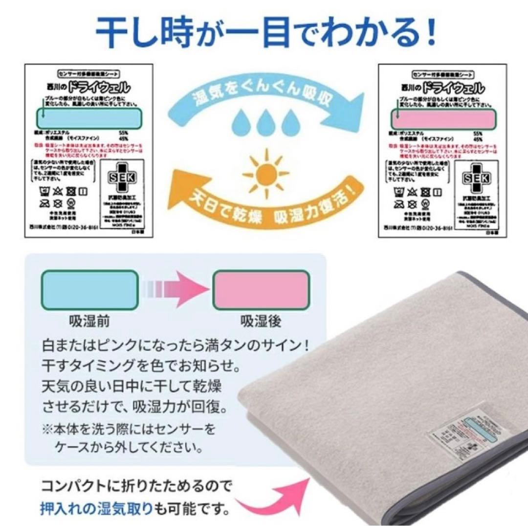 nishikawa ドライウェル 除湿シート ダブル　130x180cm