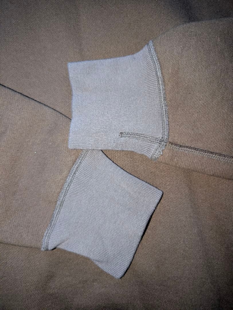 バーンズ　スウェット　両V ツートンカラー　M ブラウン