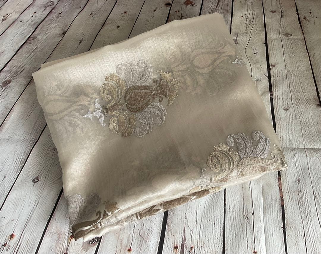 高級レースドレープカーテン　イギリス製の生地でオーダーメイド108x240 2枚