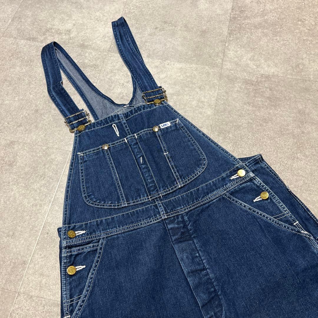 90s LEE リー オーバーオール デニム 濃紺 32 33 ルーズ