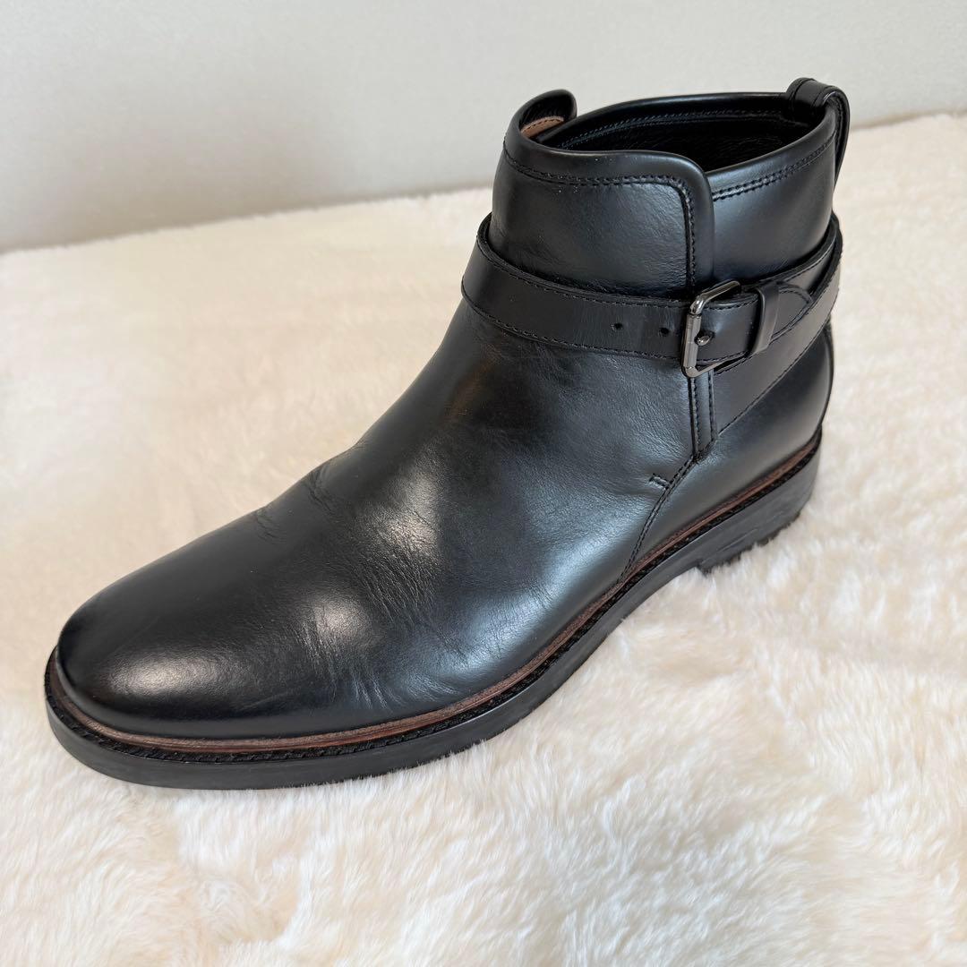 COACH コーチ メンズ ブーツ 27cm ブラック レザー ベルトブーツ