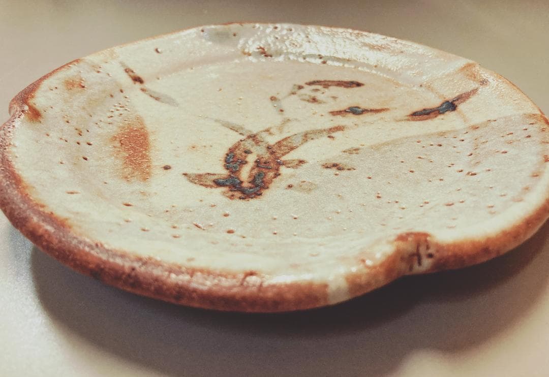 【値下げ】【真正保証】 奥磯太覚 志野 皿 10客