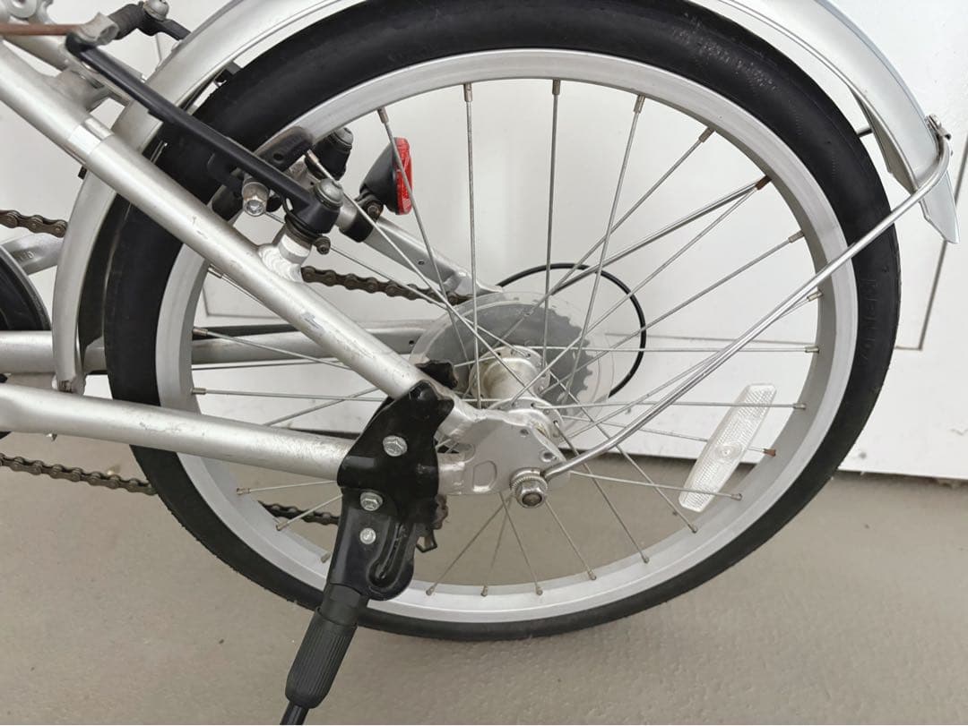 【受け取り限定】 MINI 折りたたみ自転車 シルバー