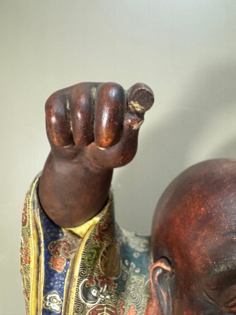 2306 九谷焼　布袋　縁起物 七福神 置物 特大　高60cm  神仏物 時代物