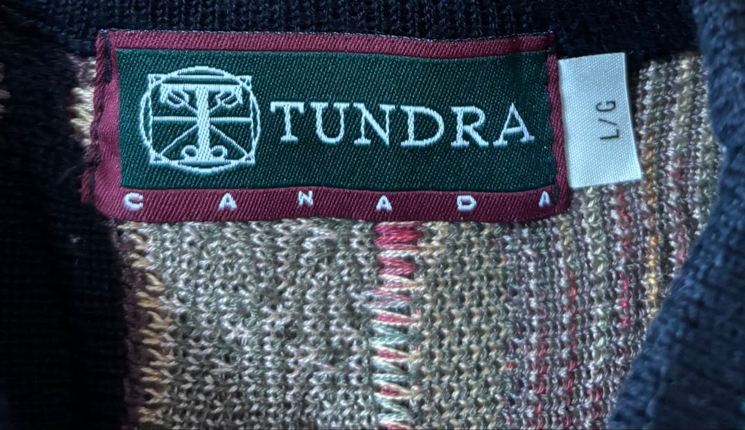 TUNDRAツンドラ　3Dニット　マルチカラー　切り替えデザイン　セーター
