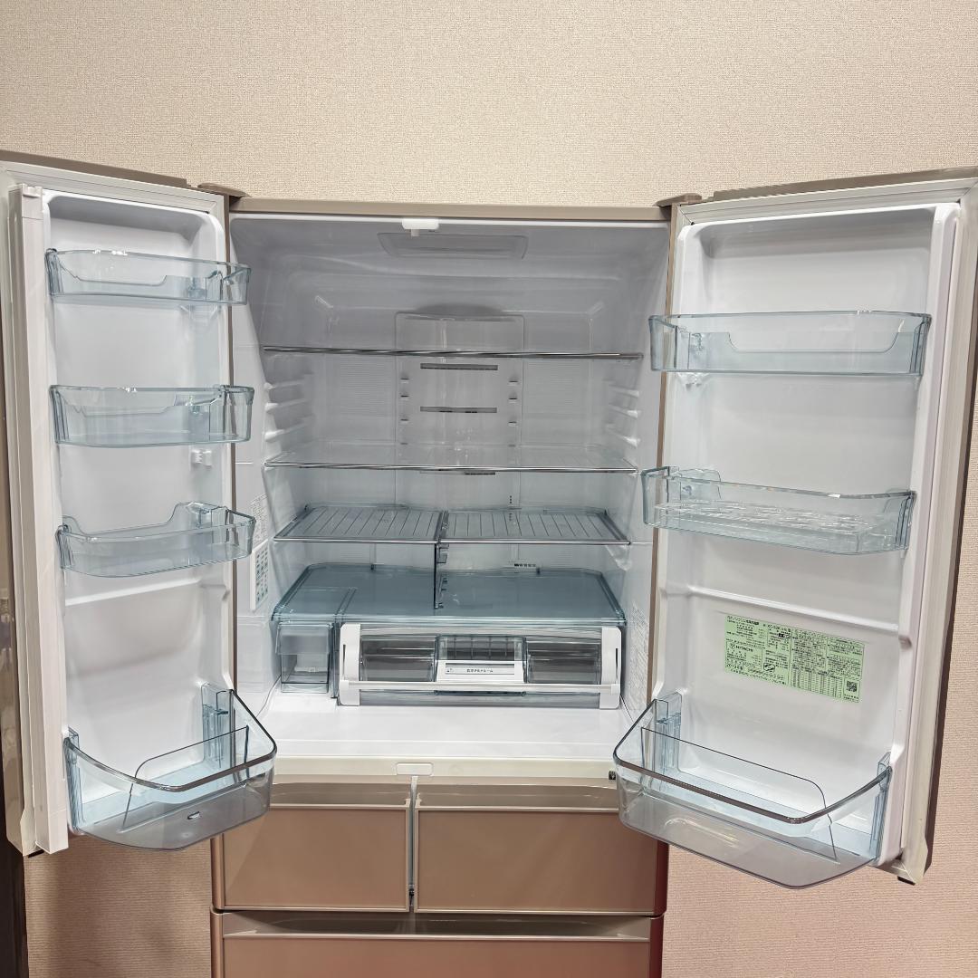23区送料無料　美品日立6ドア冷蔵庫　2019年製475L　洗浄/除菌済み