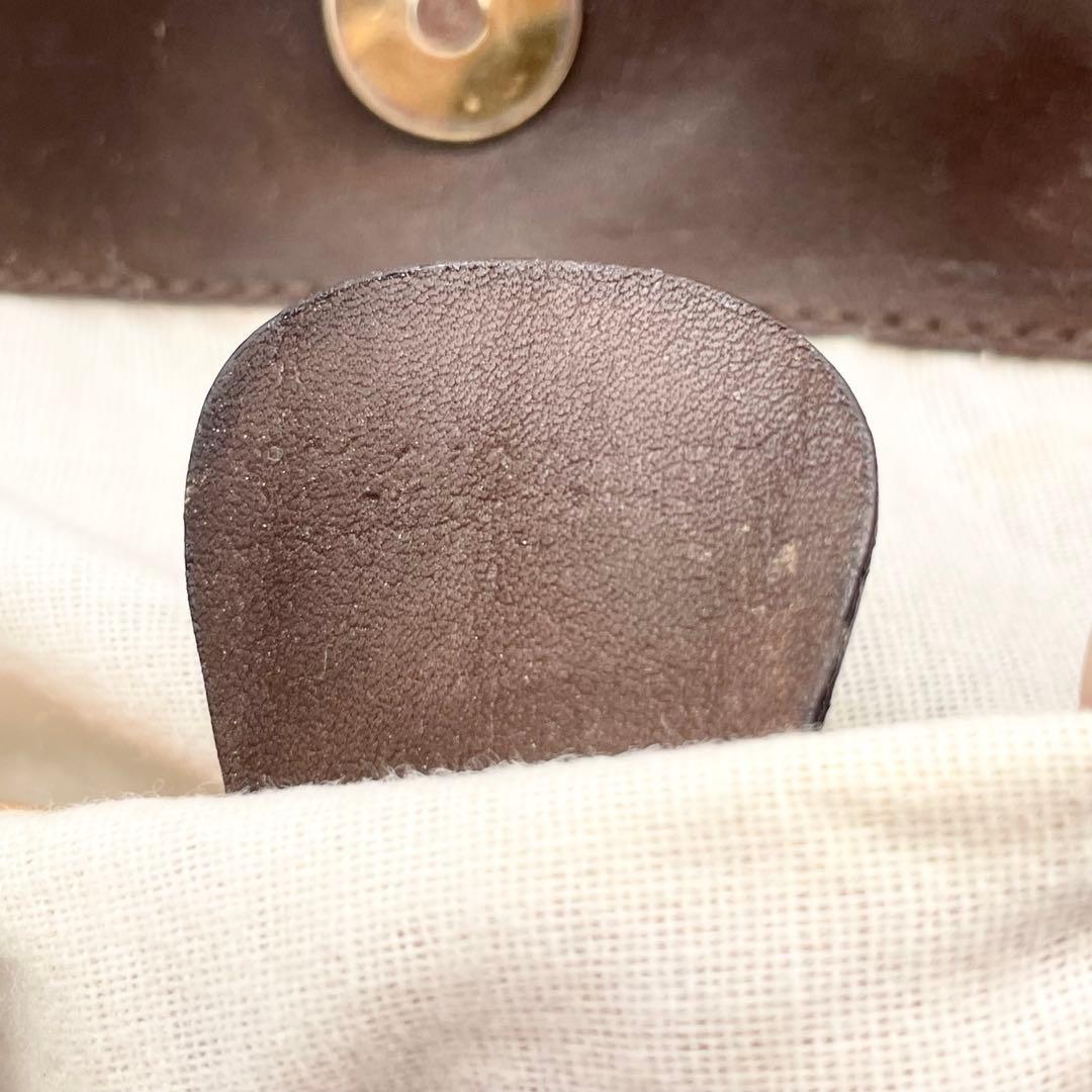 GUCCバンブー　2way ショルダーバッグ　ハンドバッグ　レザー　ブラウン