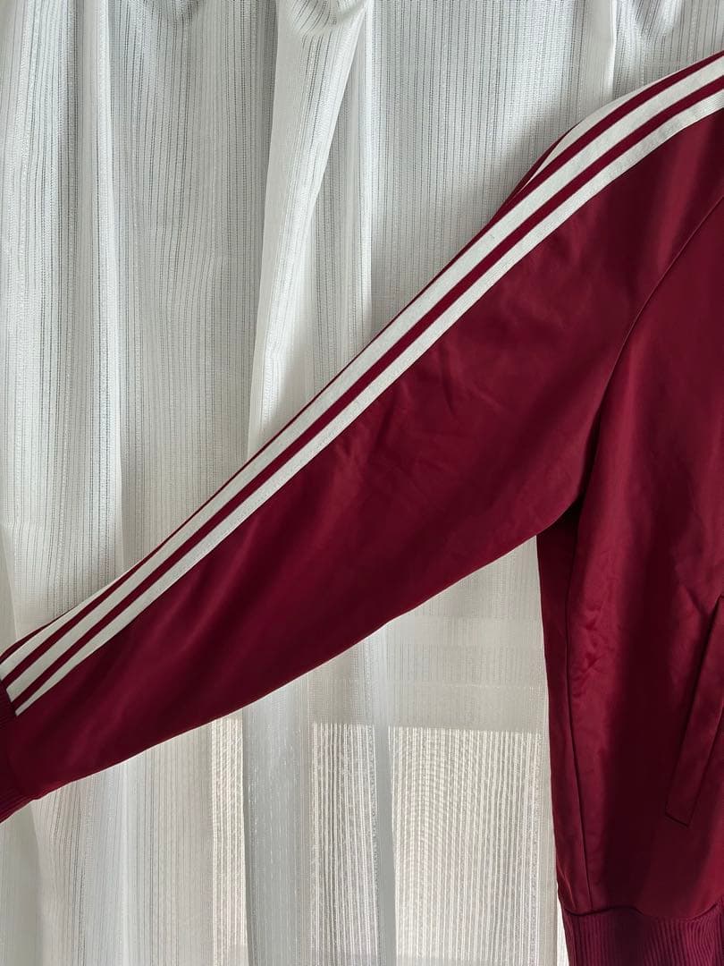 80sビンテージadidasトラックジャケットATP ワインレッド 西ドイツ製