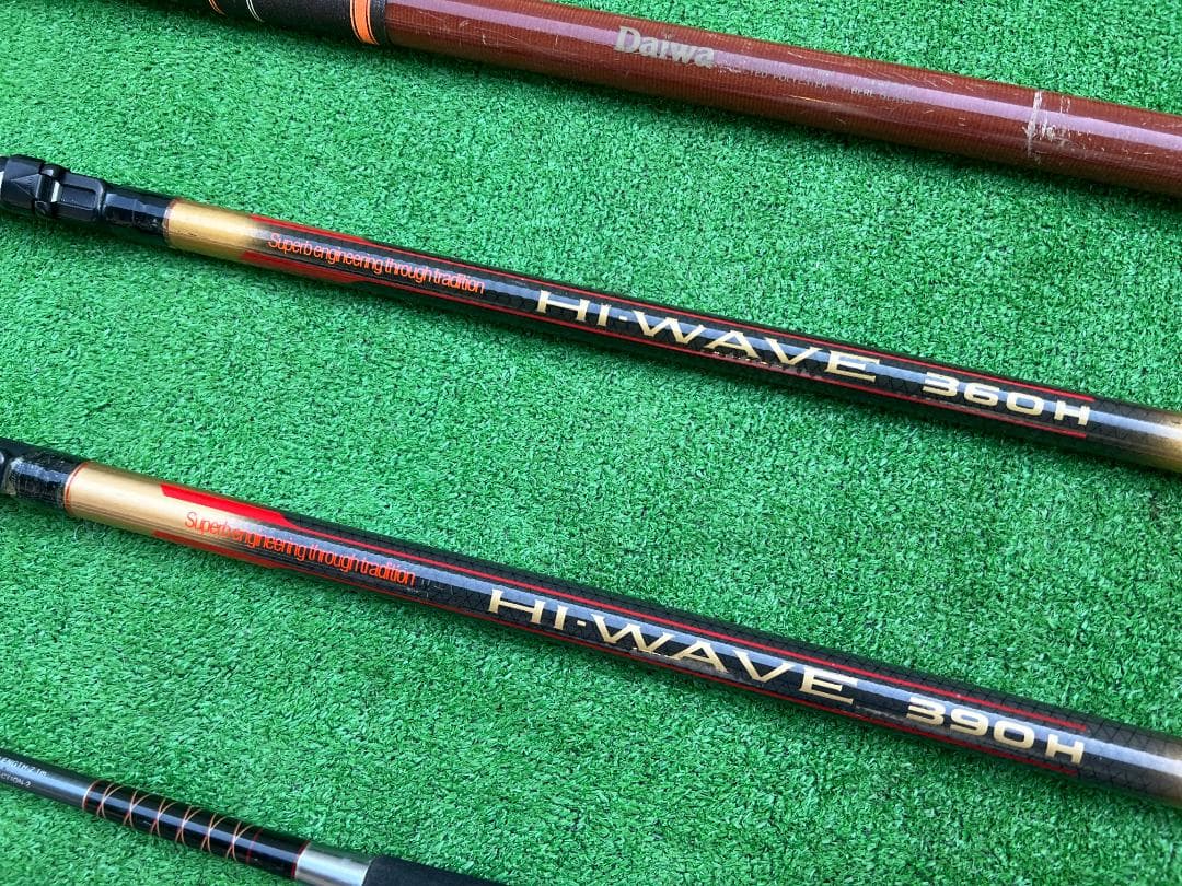 大*り様 磯竿・投げ竿 まとめ / がまかつ がま石 24号・HI-WAVE・サ