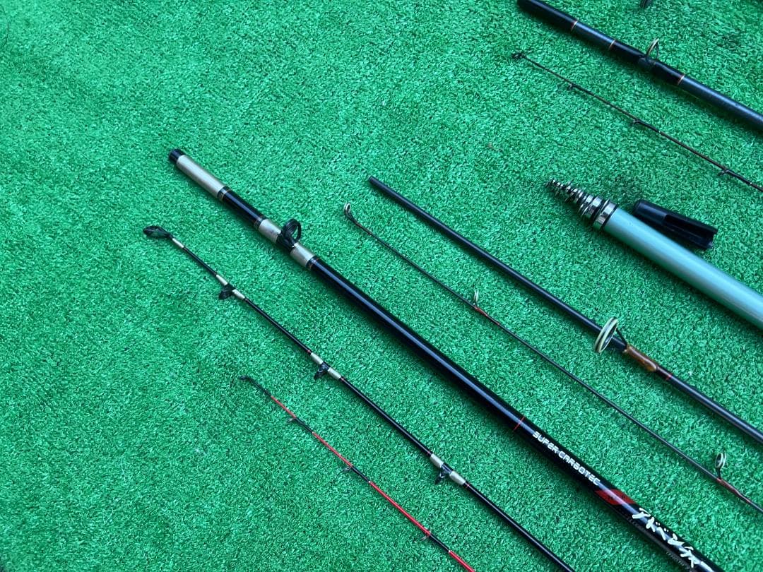 大*り様 磯竿・投げ竿 まとめ / がまかつ がま石 24号・HI-WAVE・サ