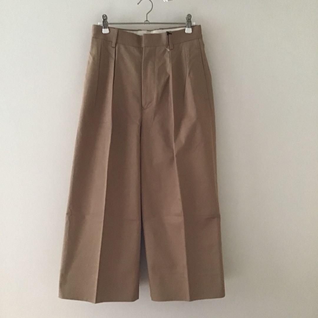 SCYE BASICS サンホアキン　チノ　クロップド　ワイドパンツ　ベージュ