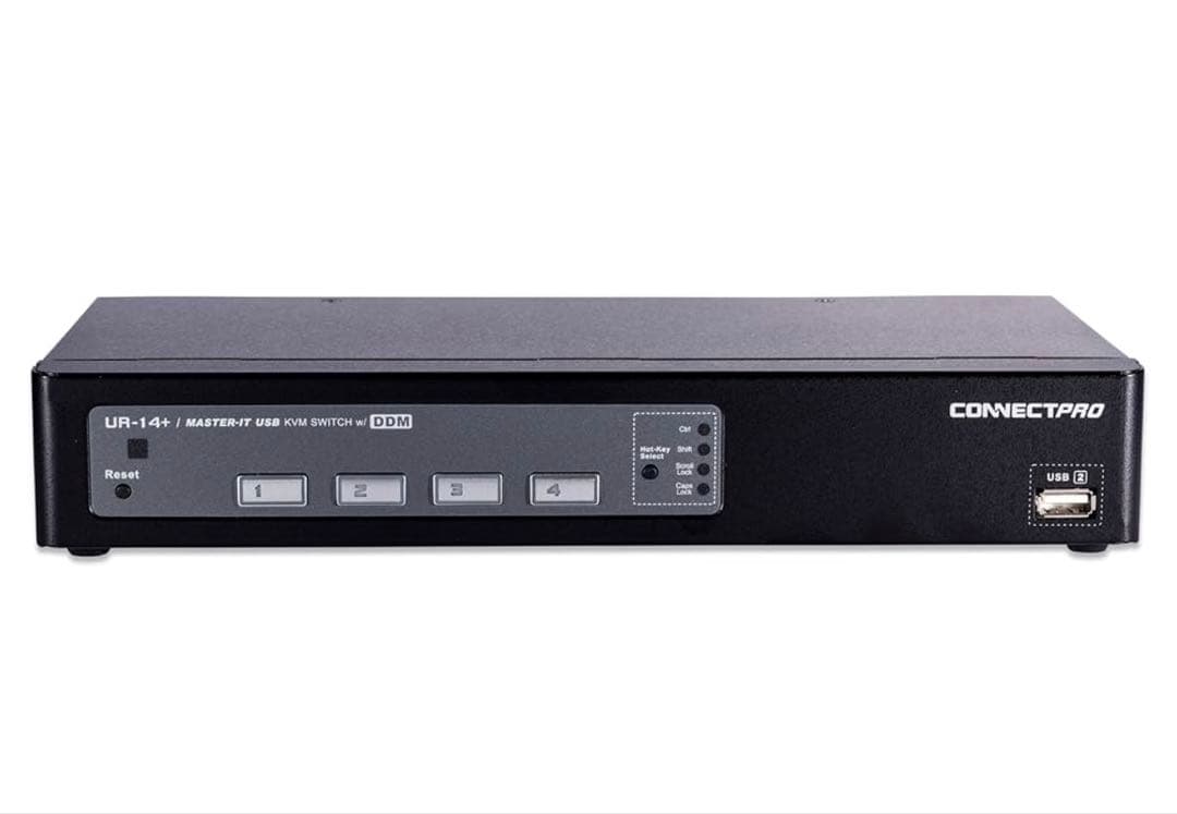 CONNECTPRO 4ポート USB2.0 KVMスイッチ UR-14+