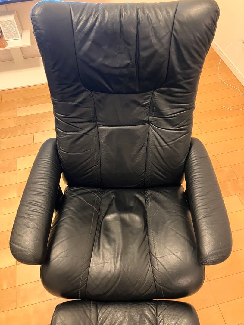 エコーネス レザーリクライニングチェア オットマン セット EKORNES
