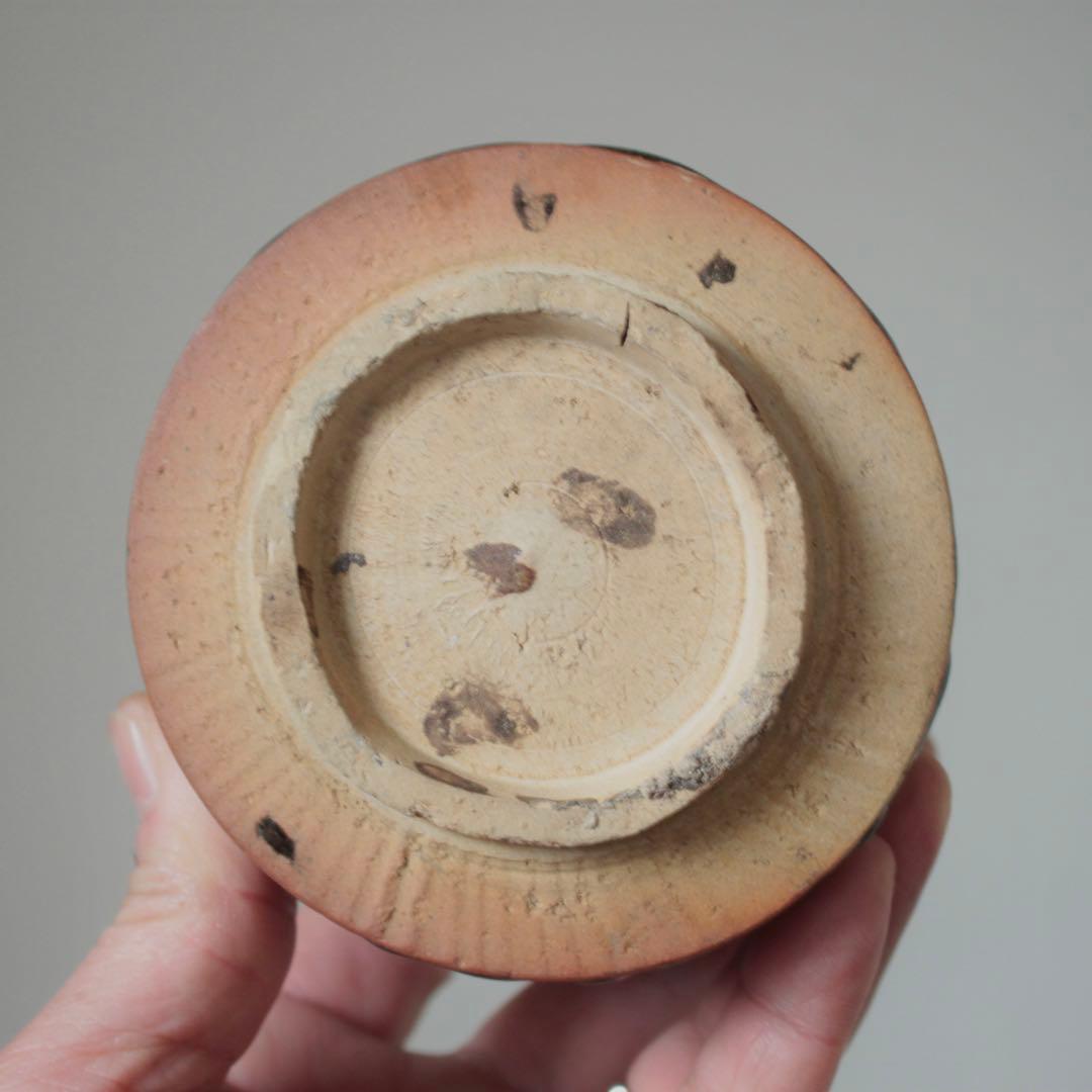壺屋 褐釉 火入 筒茶碗 古美術 古道具 アンティーク 壺屋焼