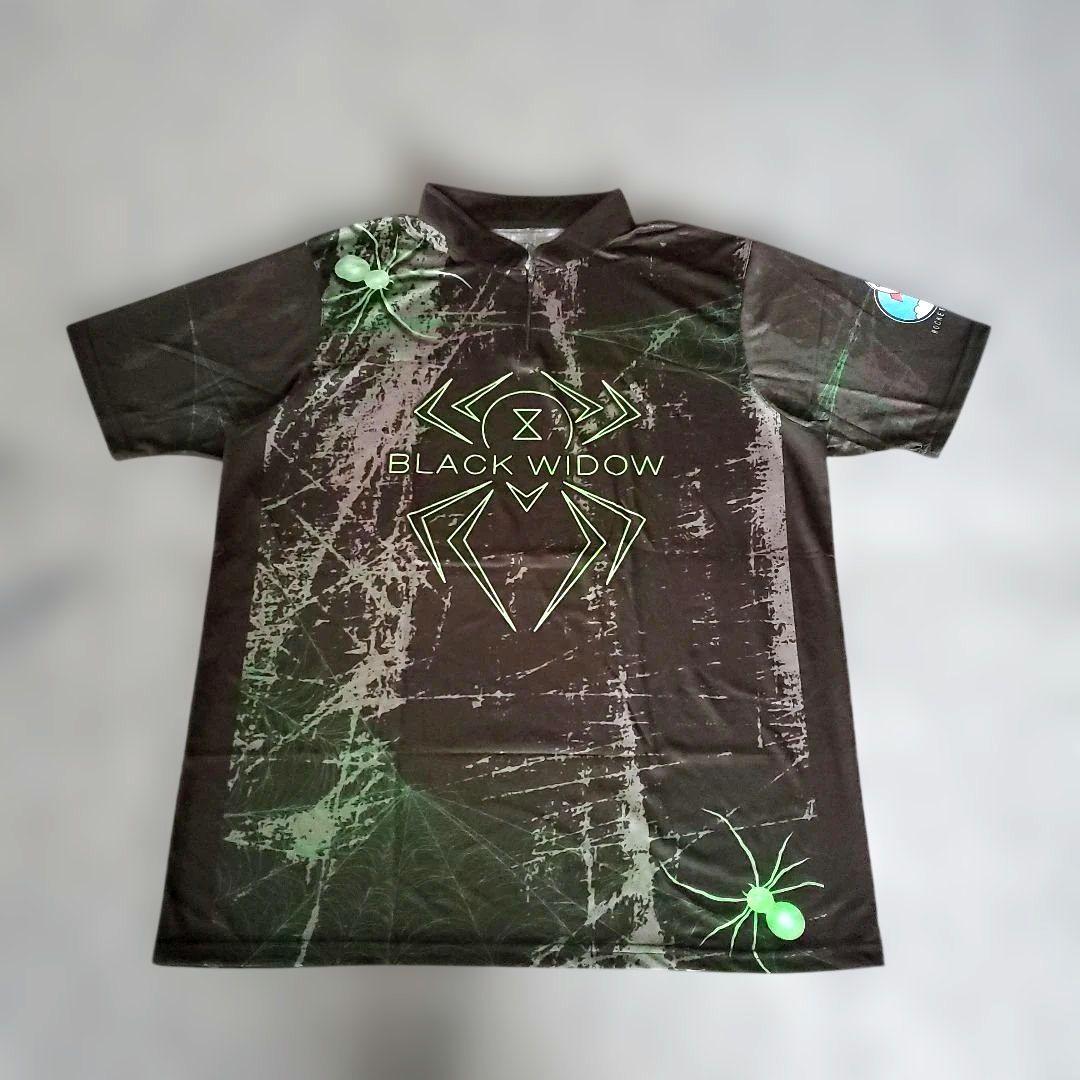 ✨新品✨ボウリングウェア　【3XL】　ブラックウィドー　ブラック　大きめ