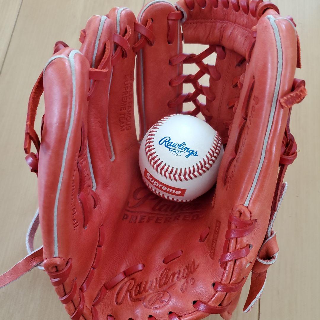Rawlings × Supreme 野球 グローブ 左利き用 ボール