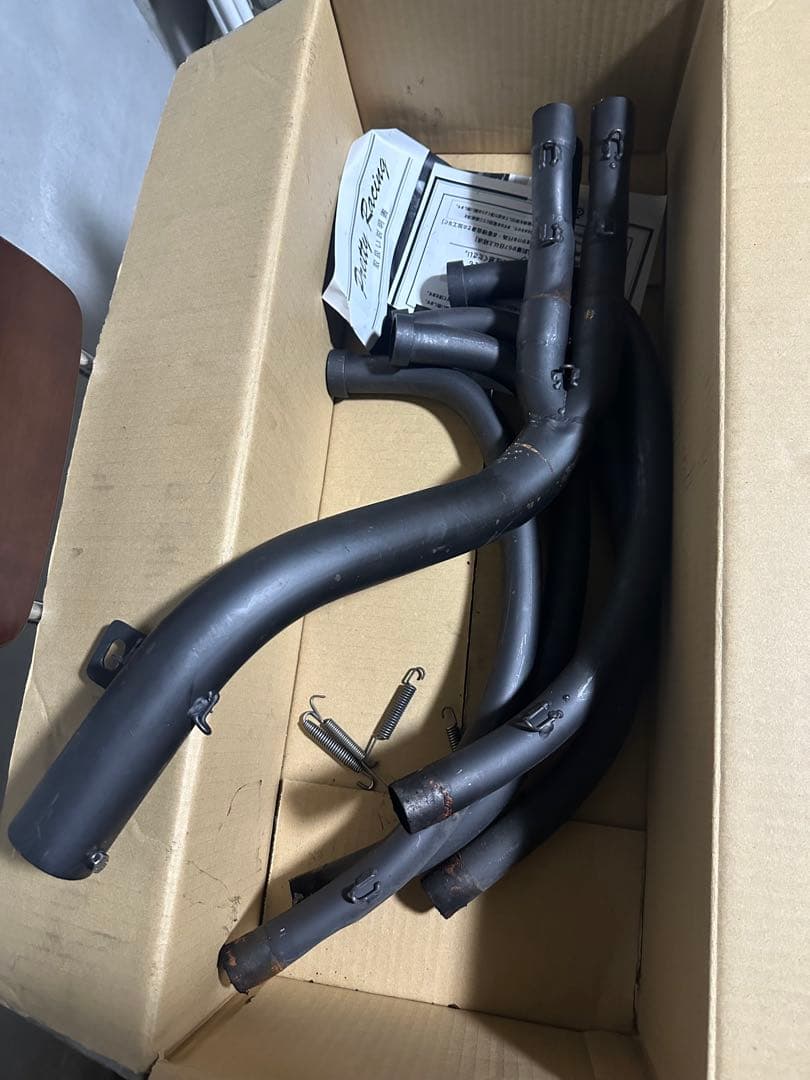 HONDA CBX400F 社外ショート菅マフラー黒 中古