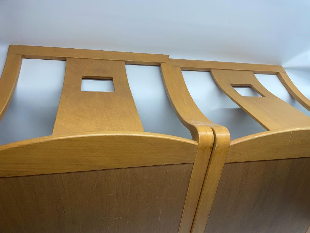 高級座椅子　日本家具　木製　和モダン座椅子 4脚セット 04c24