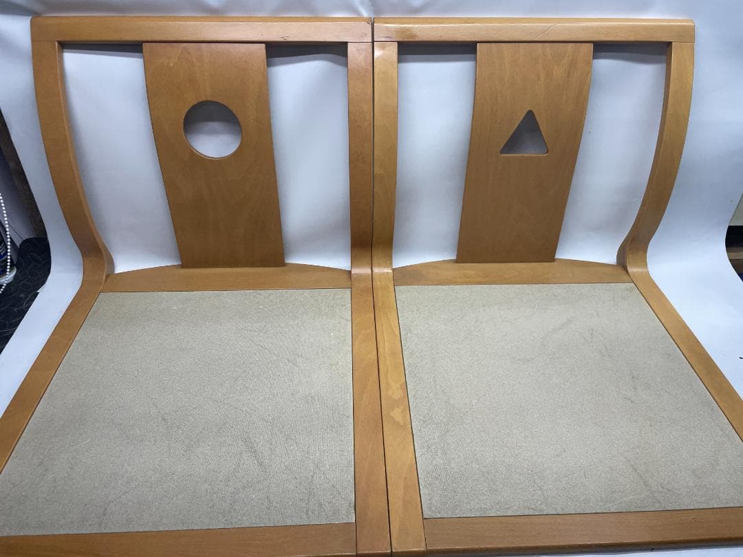 高級座椅子　日本家具　木製　和モダン座椅子 4脚セット 04c24