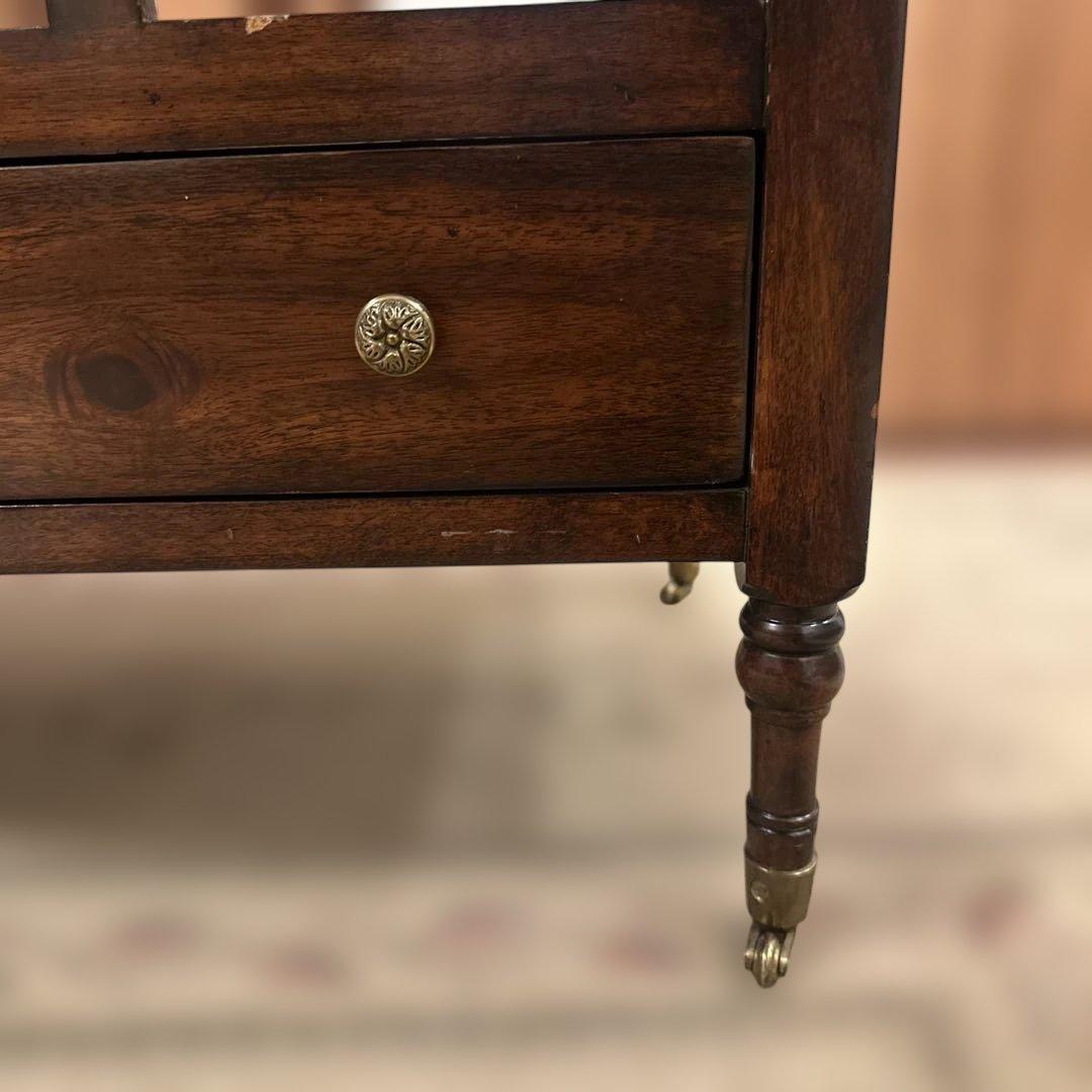 アンティーク 木製ベンチ 引き出し付き