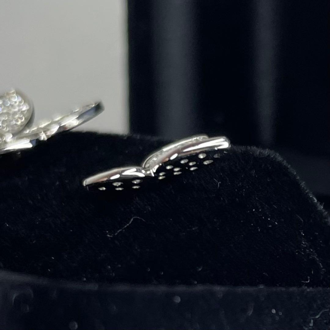 ダイヤモンド 0.2ct Pt900 バタフライ 蝶 ピアス