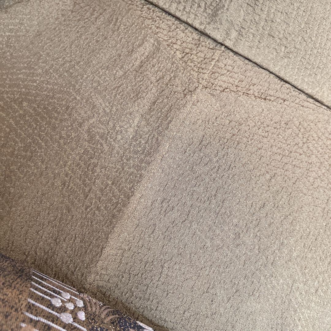 訪問着　フルセット　鳥　猫　鼠　旬　落款　可愛らしい　金駒刺繍　Q4