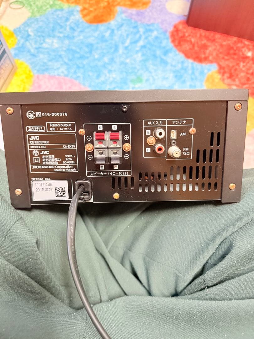 JVC ミニコンポ ウッドコーンスピーカー付き CA-EXS5 新古品