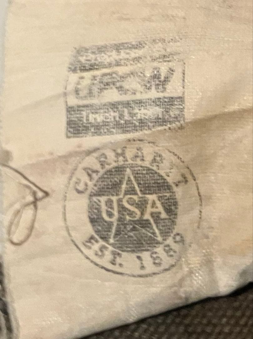 f*i様 激渋　美ボロ　Carhartt ダブルニー　オーバーオール usa製