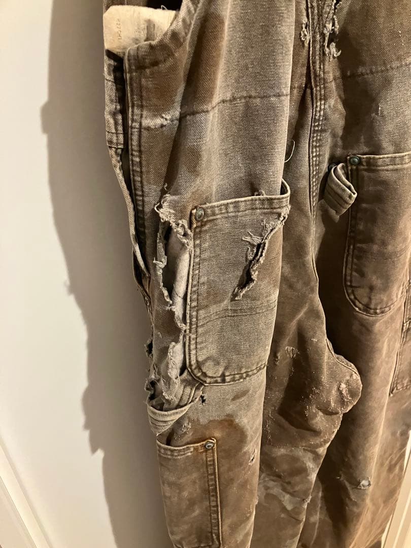 f*i様 激渋　美ボロ　Carhartt ダブルニー　オーバーオール usa製