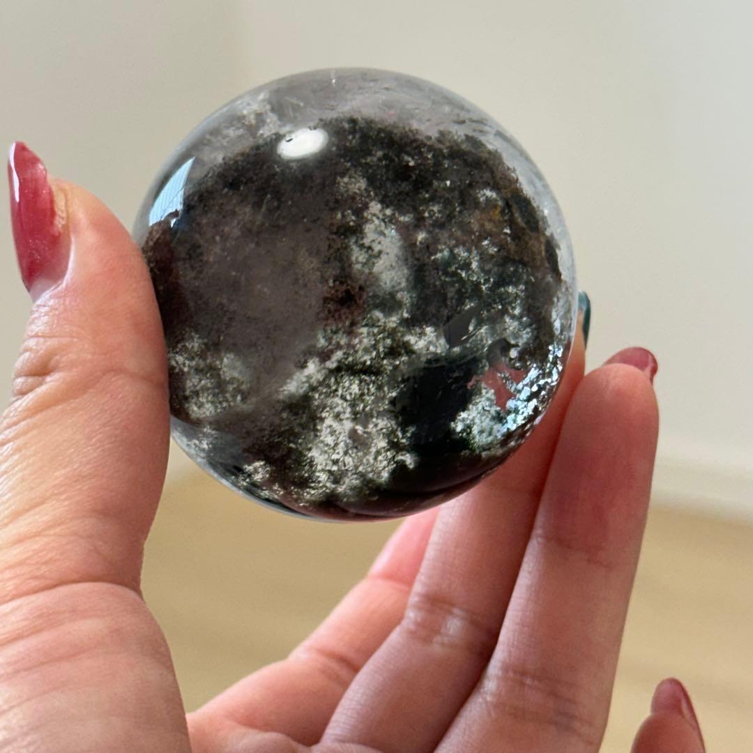 激安SALE【高品質】 約5.3cmガーデンクォーツスフィア 天然石 浄化
